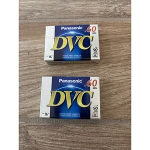 Panasonic Mini DVC Digital Video Cassette Sp 60 Min Lp‎ 90 Min (2) PACK NEW